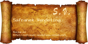 Safranek Vendelina névjegykártya